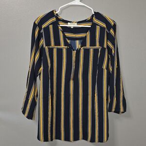 MPH Collection Women's 1X Striped Spring Shirt New w/out Tags!